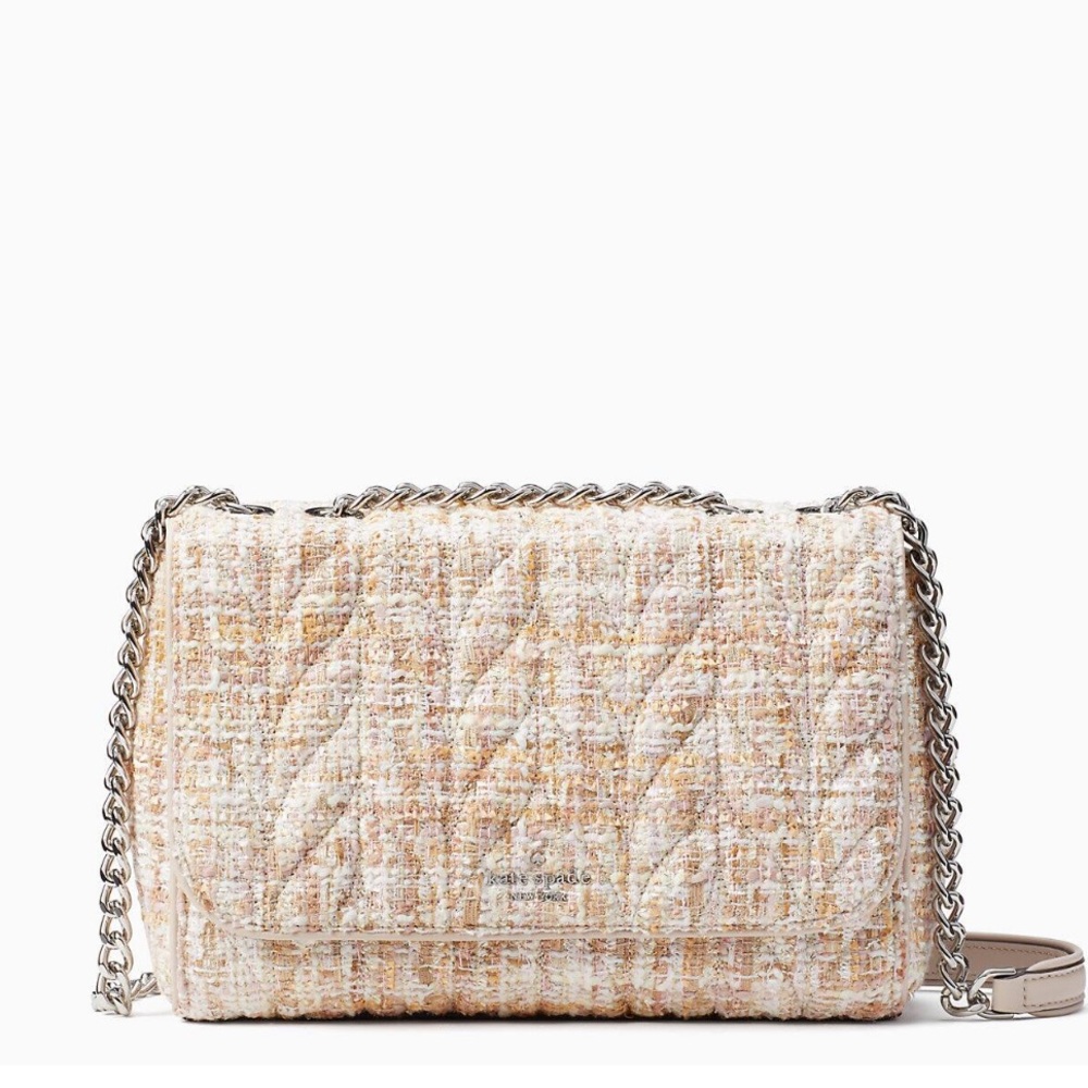 Kate Spade Briar Lane Quilted Tweed Light Pink Bag